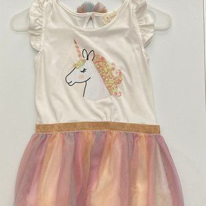 Btween Girls Unicorn Chiffon Dress, Size 8